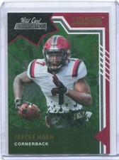 2021 Wild Card Alumination Black Smashing Green Jaycee Horn Rookie 44/50. rookie card picture