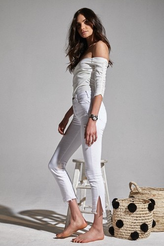 NWT McGUIRE BELLA RIDERS IN THE SKY HIGH-RISE SKINNY SLIT ANKLE JEANS 29 - Picture 2 of 11