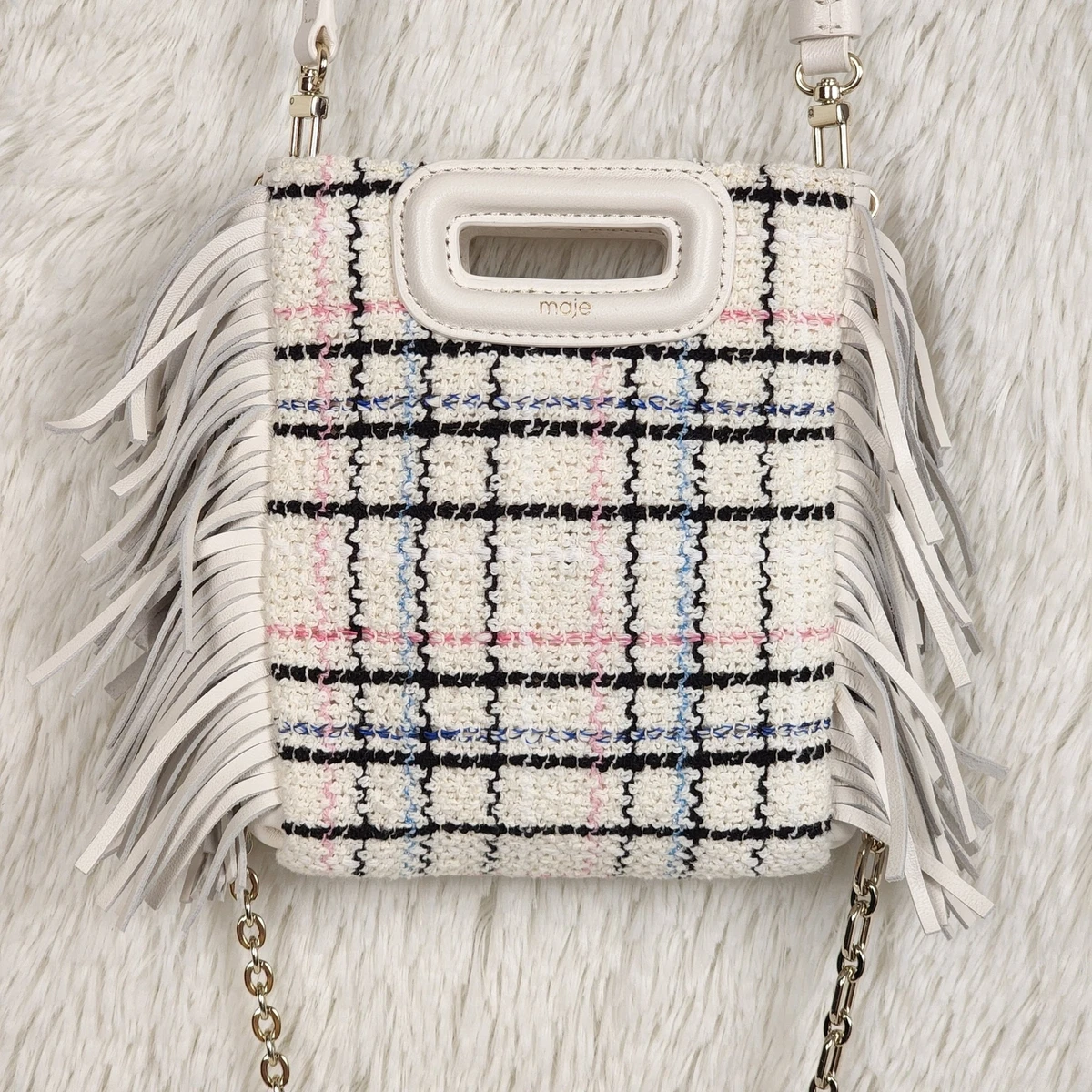 Maje tweed online bag