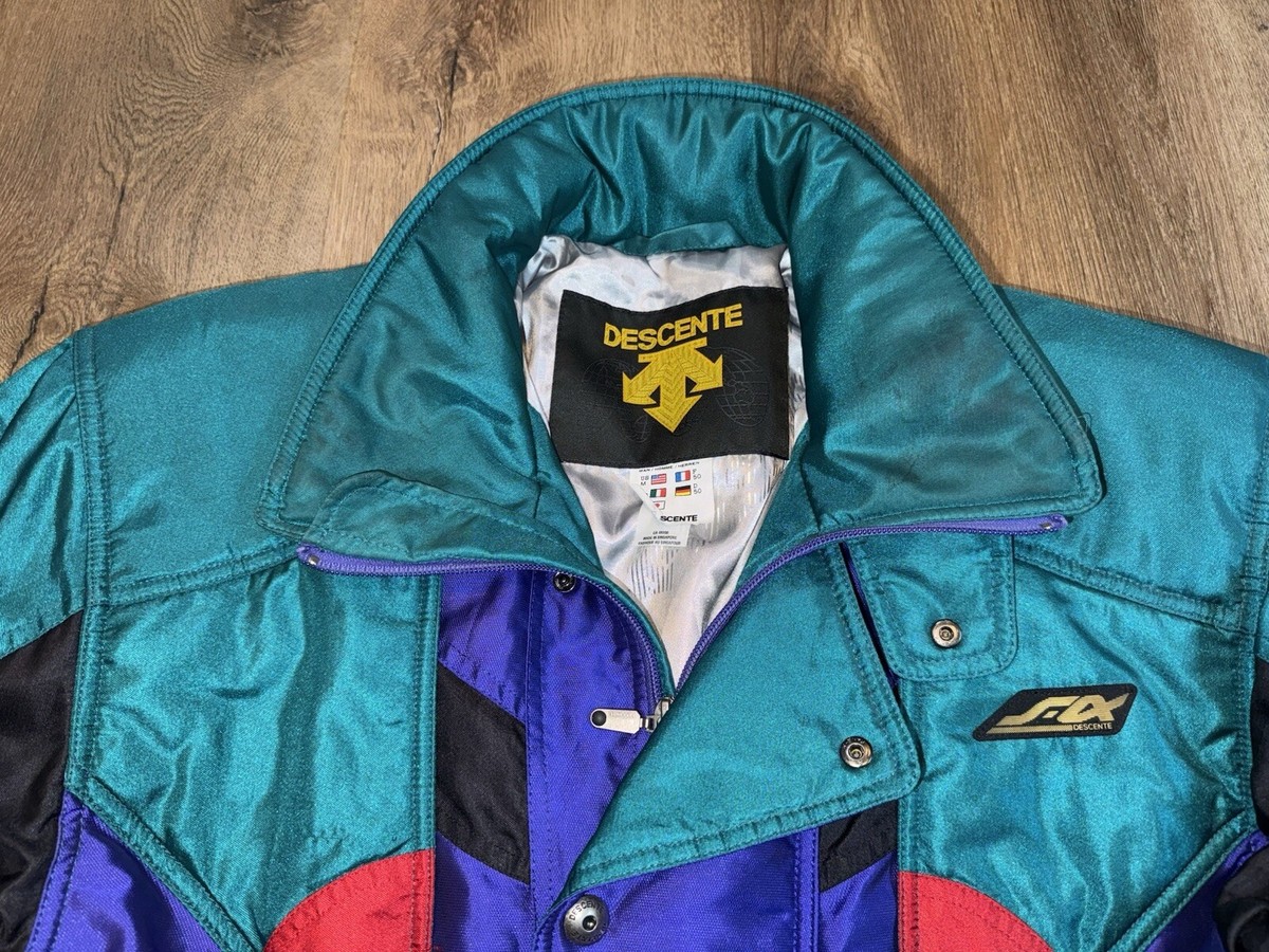 Descente Ski Suit One Piece Snowsuit Mens Medium Snow Bib Vintage