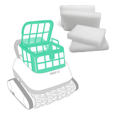 Feinfilter PureFlow für Poolroboter Power 4, 4 Stk. Filterpad Power Evolution 4
