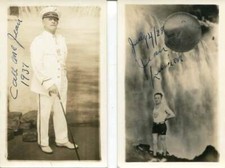 DAREDEVIL Jean Lussier autographs, two signed vintage photo