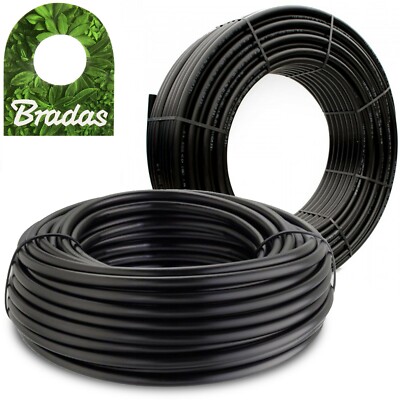 Bradas  Verlegerohr Wasserrohr Garten PE Rohr 100m Bewässerungssystem Pipeline