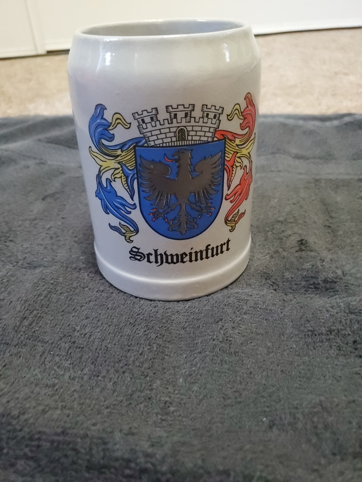 GERZ HEIDELBERG GERMANY BEER MUG COAT OF ARMS CERAMIC MUG MADE IN W