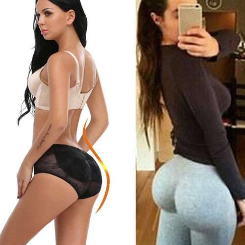 Mujeres Calzoncillos Lift Ropa con Forma Glúteos Acolchada Ropa Interior Potenciador Breves Encaje Bragas - Imagen 3 de 15