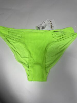 Tini Bikini Swimwear Swim Bikini Bottoms Key Lime Green  Women Size S NWT B053