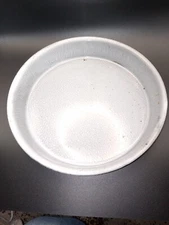 VINTAGE ENAMELWARE GRANITE WARE GRANITEWARE Gray & White SPECKLE Cake PAN PLATE 