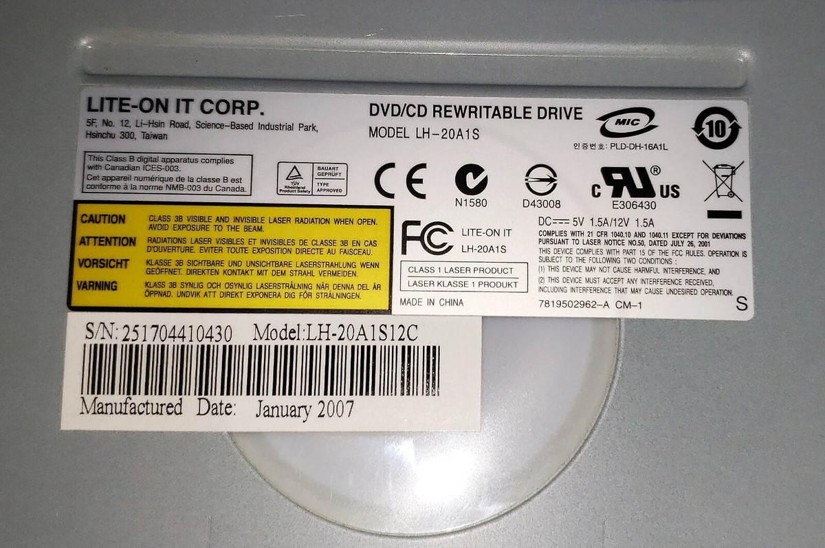 Lite-On LH-20A1S Black SATA CD-RW DVD-RW Disk Drive | eBay