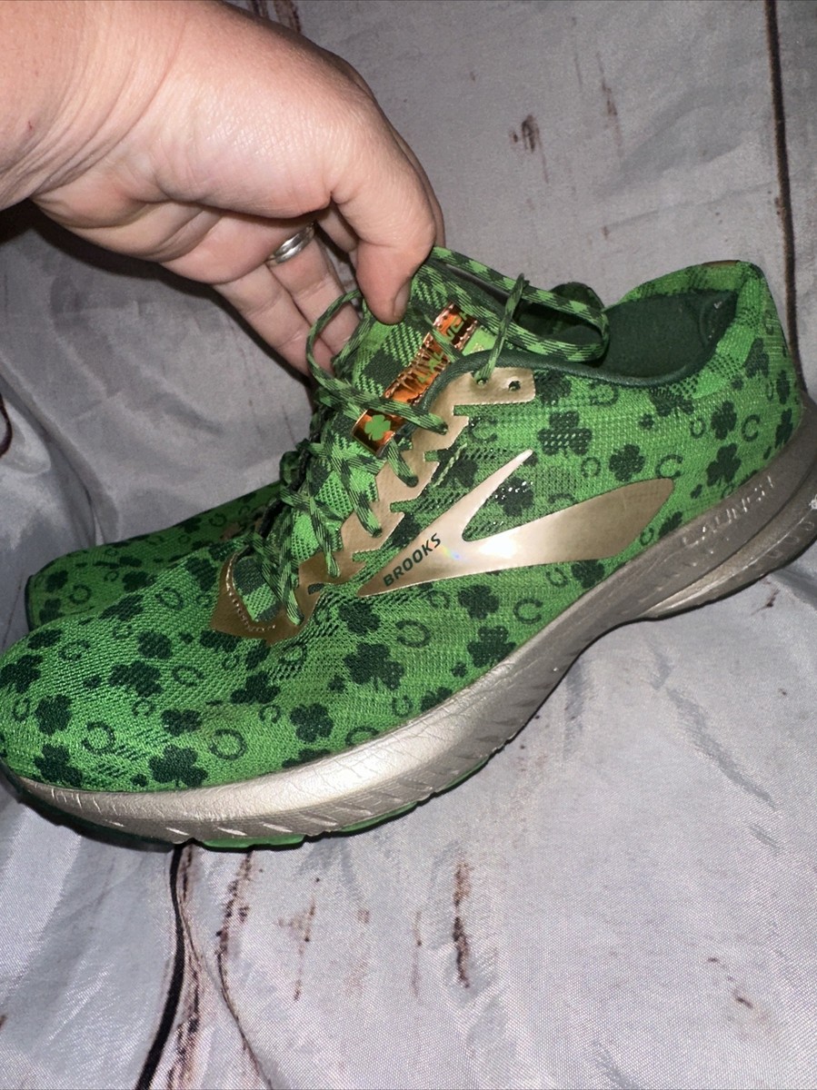 Men's Brooks Shamrock Launch Patrick's Day, Run Lucky GREEN