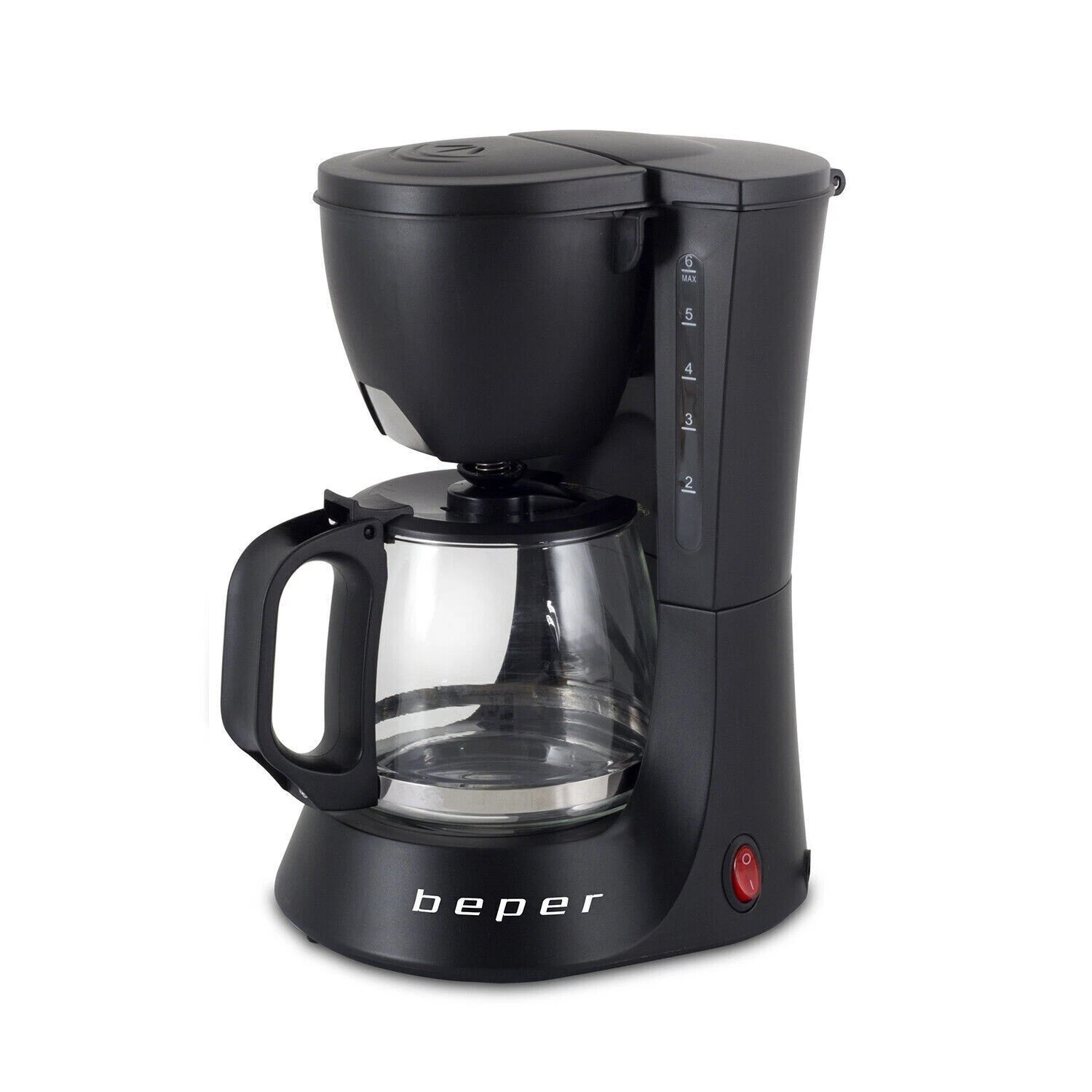 Beper coffee maker for American coffee 600ml black for 6 cups 600W