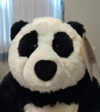 Dakin Lou Rankin Friends Panda Bear Plush Black White 11" Sitting Applause