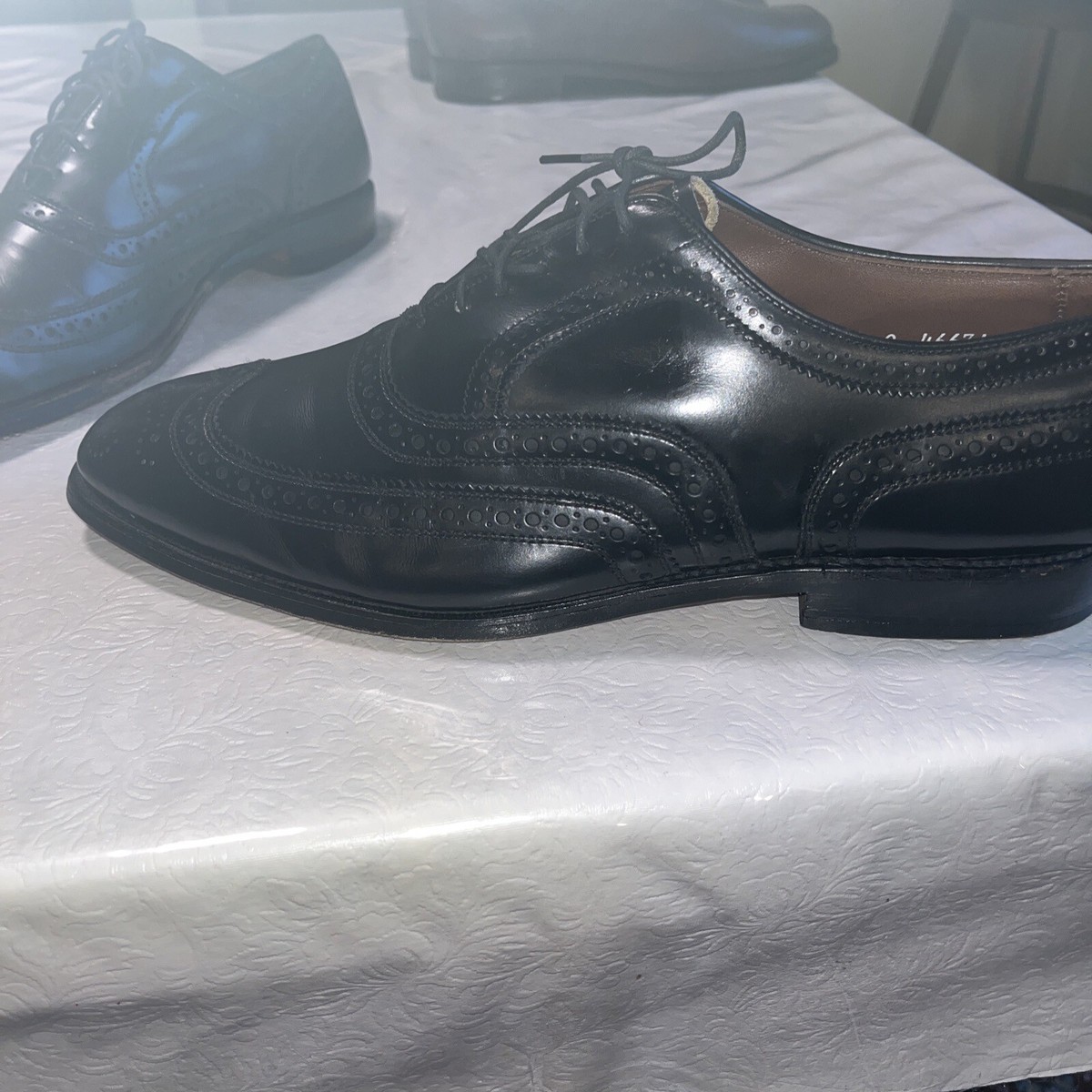 Allen Edmonds McAllister Brogue Wingtip Black Oxfords Size  display picture 1