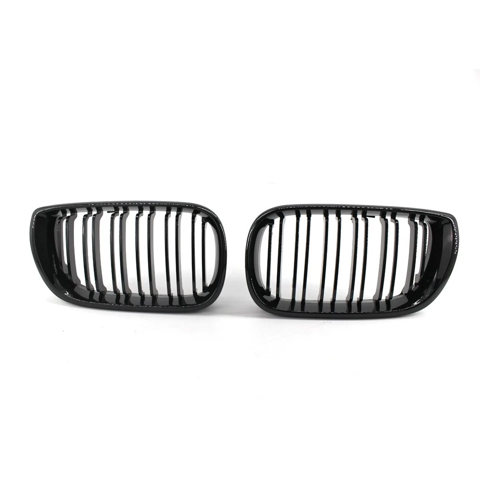 For BMW 3 Series E46 4-Door 02-06 Facelift LCI Front Kidney Grille Glossy Black - Image 4 of 4