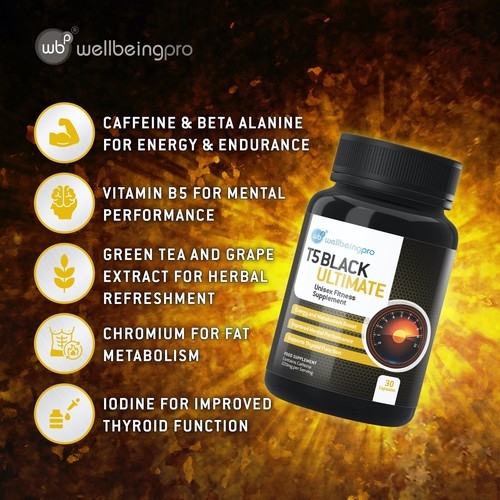 T5 Black Ultimate Strongest Fat Burners Extreme Diet Weight Loss Slimming Pills - Picture 2 of 23