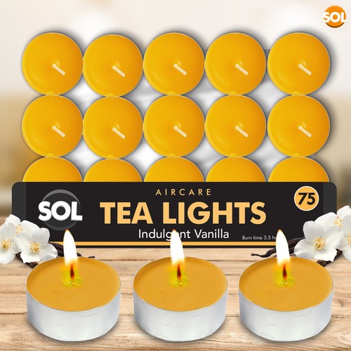 75pk Scented Tea Lights Candles | Various Perfumes 4 Hour Burn Night T Tealights - Picture 28 of 46