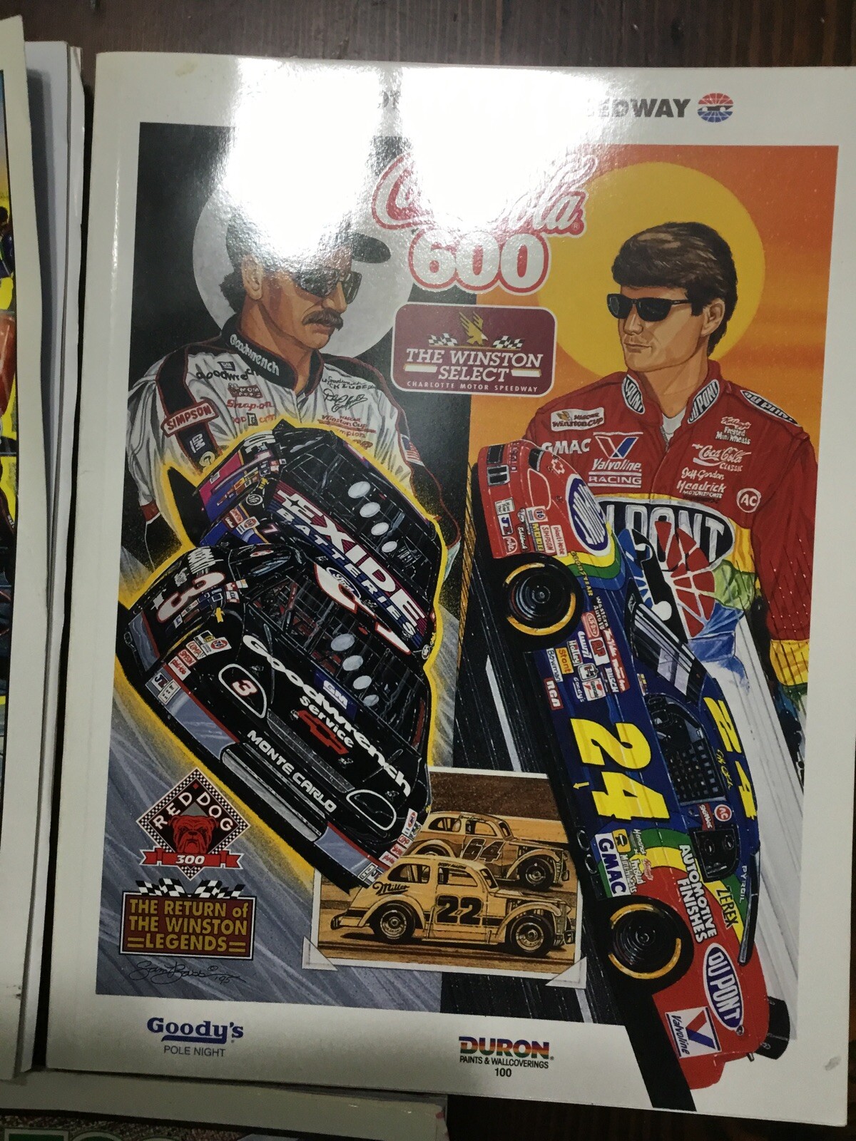 3 CHARLOTTE MOTOR SPEEDWAY 500 and 600 NASCAR RACING SOUVENIR PROGRAMS