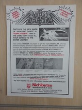 Terra Cresta Video Arcade Machine Flyer Original Magazine Pull Out Ad Vers 2
