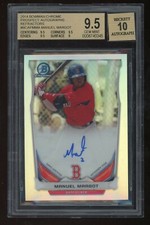 Manuel Margot 2014 Bowman Chrome Auto Rookie Refractor Serial #d /500 BGS 9.5/10