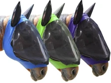 Derby Originals UV-Blocker Mesh Lycra Horse Fly Mask w/ Ears, 1 Yr Wty