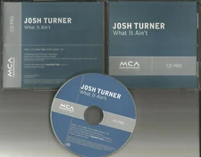 JOSH TURNER What it Ain’t REPEATS 10X USA 2004 PROMO CD Single w/ PRINTED LYRICS