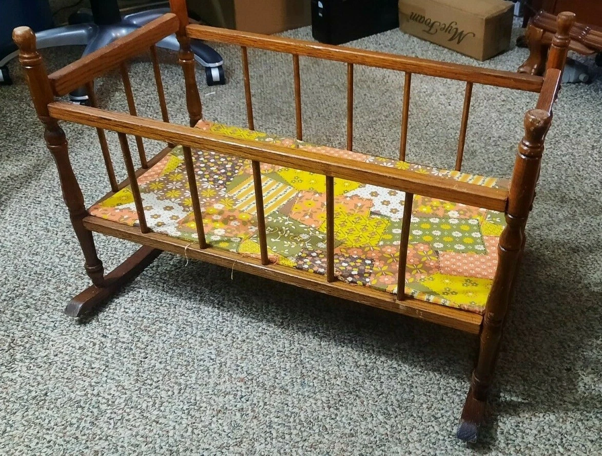 Antique clearance doll crib
