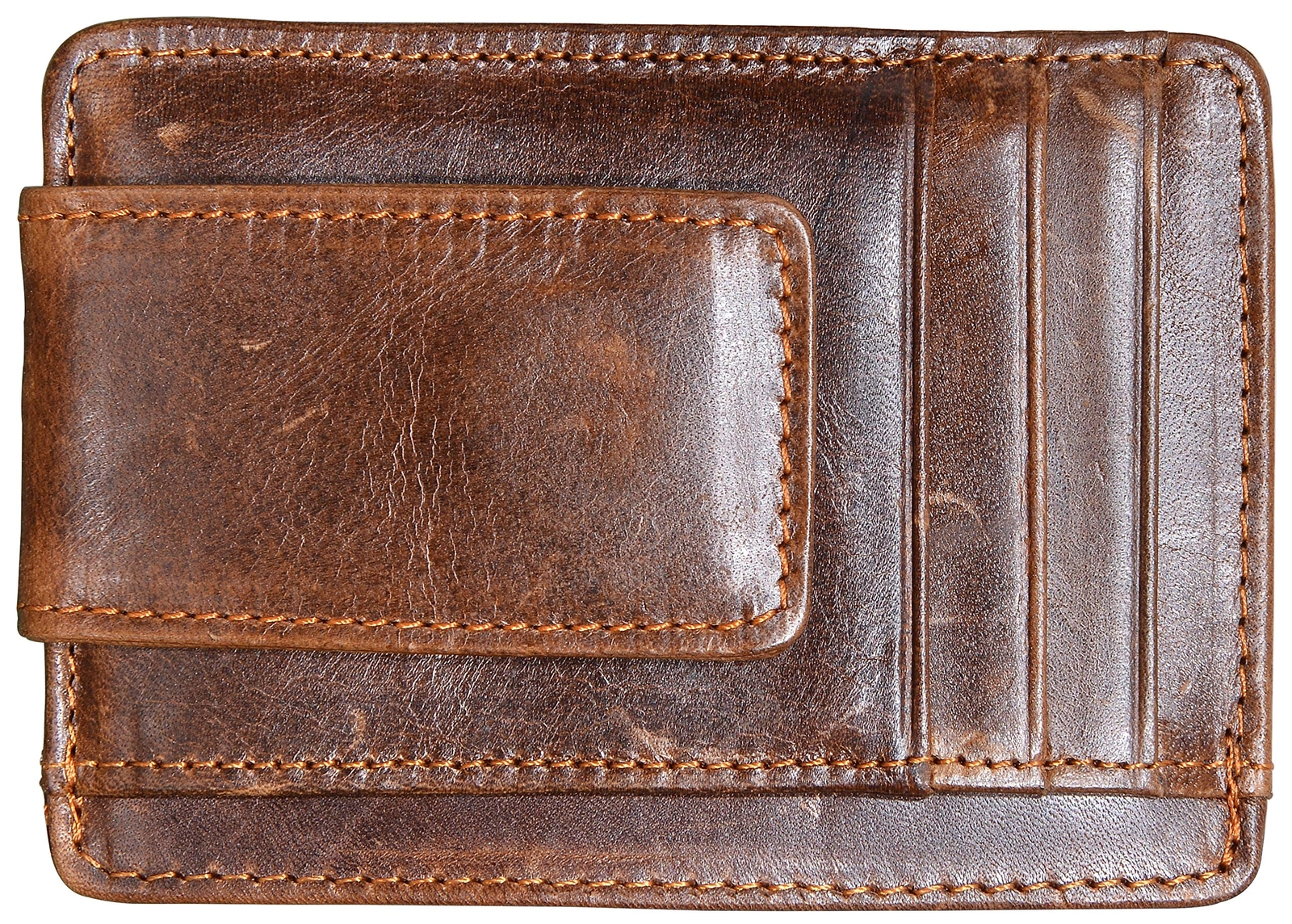 HOPSOOKEN Money Clip RFID Front Pocket Wallet Men Leather Slim Minimalist Wal...-image