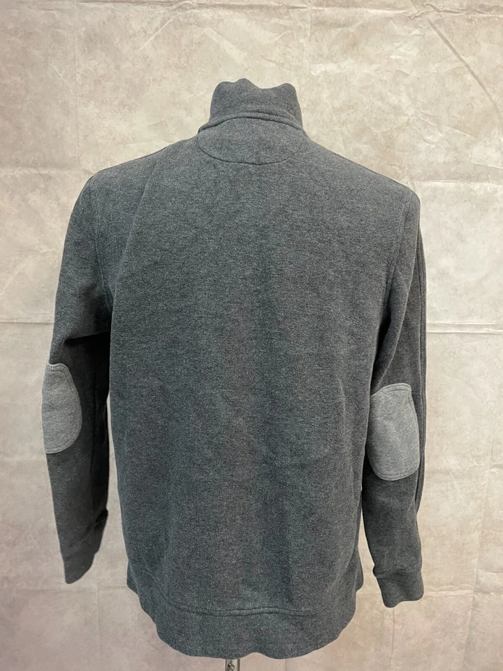 Suéter Negro Marrón Para Hombre Gris Cárdigan Parche en el Codo Manga Larga Cremallera Completa Talla L Foto 3 de 4