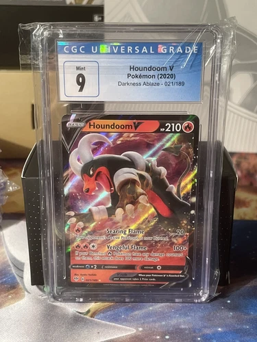 Houndoom V Pokémon TCG 2020 Darkness Ablaze Ultra Rare Holo 021/189 CGC 9