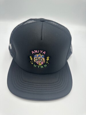 Drake Related Anita Max Wynn Logo Black Graphic Trucker Cap Hat One Size