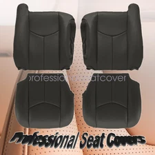 For 2003-2006 Chevy Avalanche Driver Passenger Bottom-Top Seat Cover Dark Gray