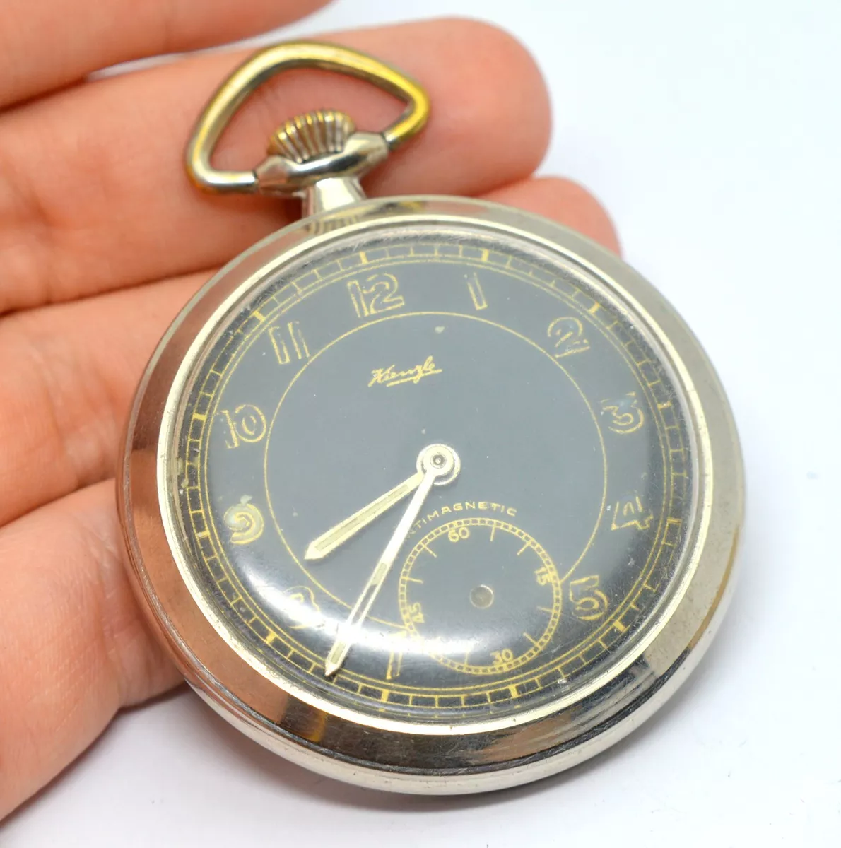 VINTAGE KIENZLE GERMANY ANTIMAGNETIC MECHANICAL POCKET WATCH