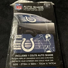 Team ProMark NFL Indianapolis Colts Car Truck Folding Sunshade 27.5in X 58in New