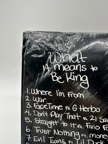 King Von - What It Means To Be King Silver And Black Marbled Colored Vinyl NEW - Foto 8 di 10