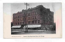 Lederer's Big Department Store South Chicago Illinois 1910c Glitter postcard