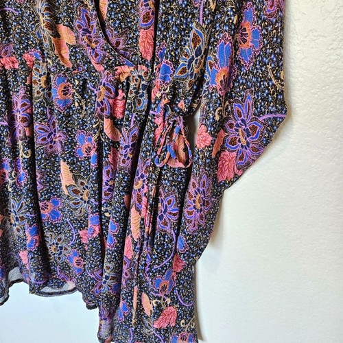Free People | Teegan Floral V-Neck Dress in Twilight Combo Women Small - Picture 6 of 8