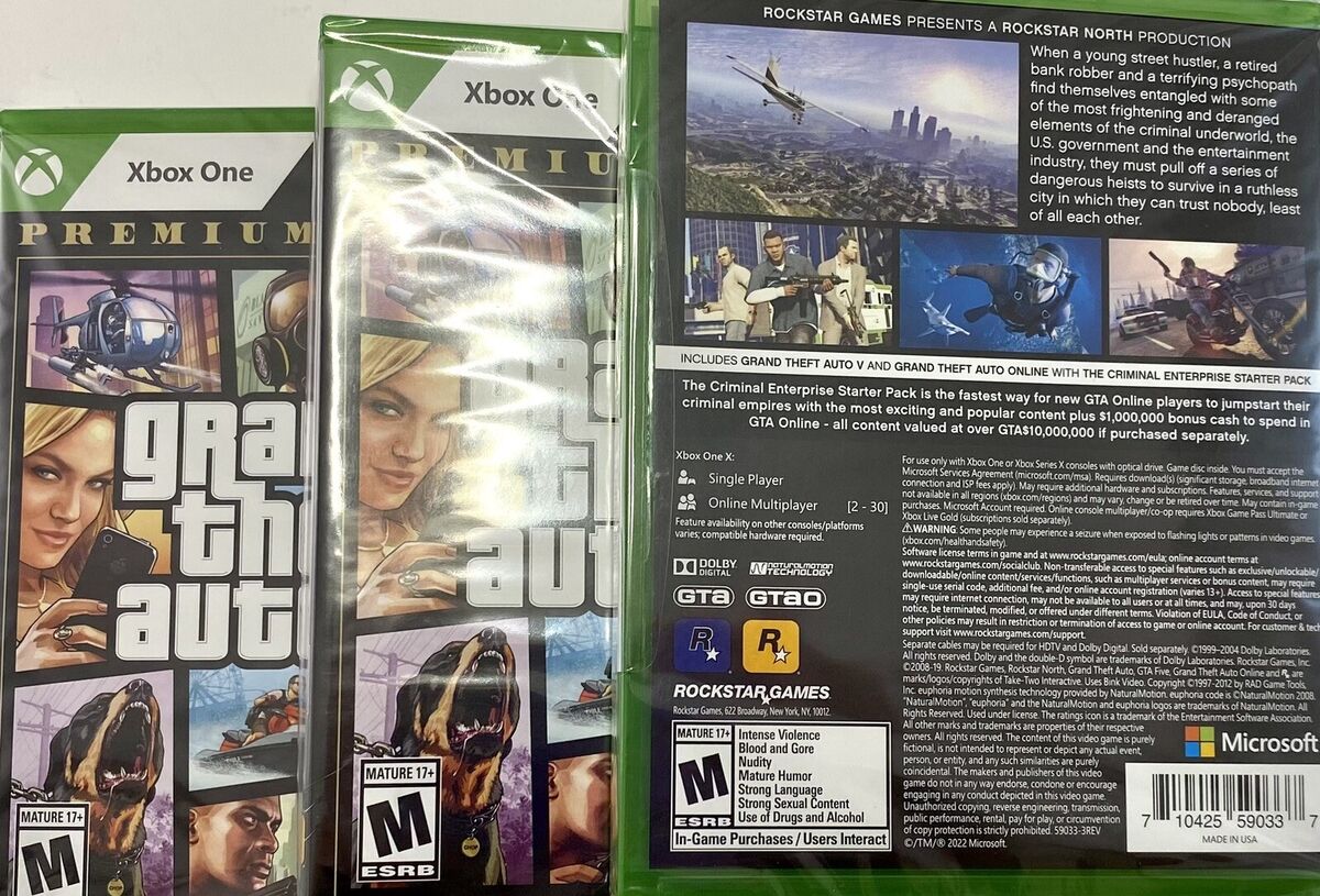 GTA The Trilogy + GTA V 5 Premium Edition - Xbox One - New, Factory Sealed