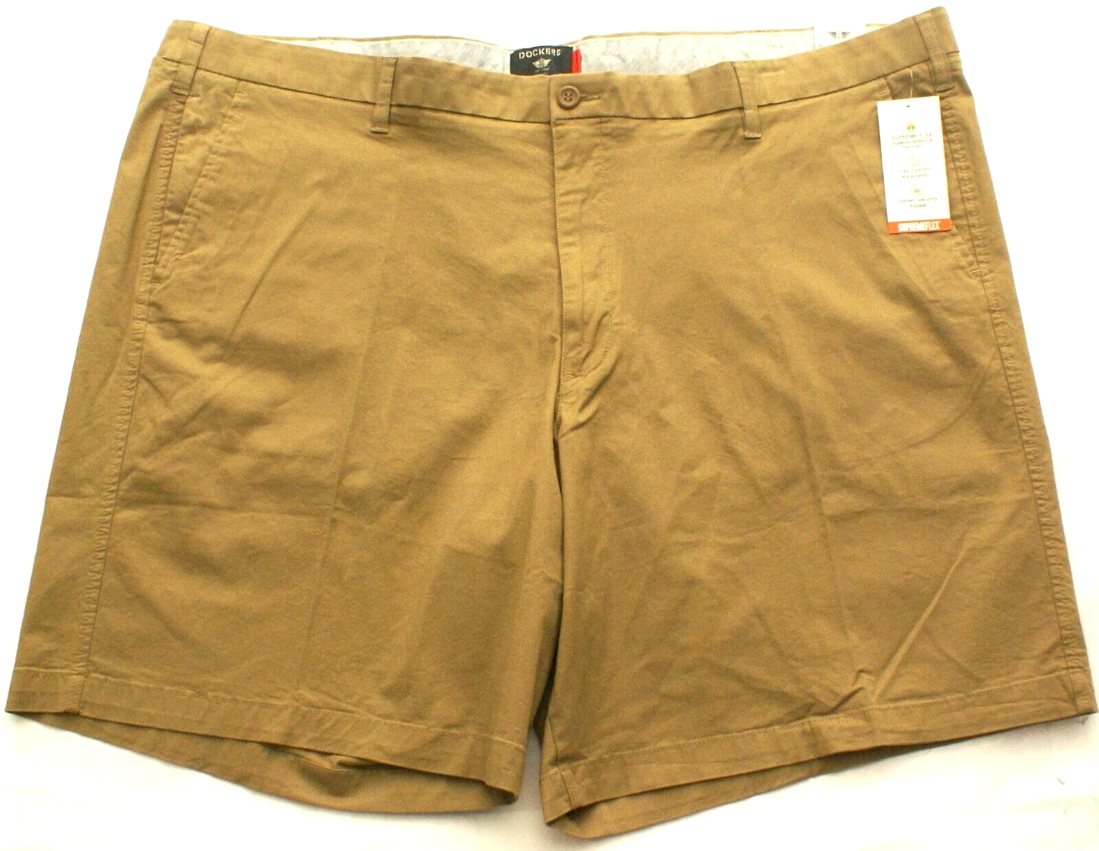 Dockers Ultimate Short Homme 50 Grand et Grand Supreme Flex Stretch Kaki Tan, NEUF