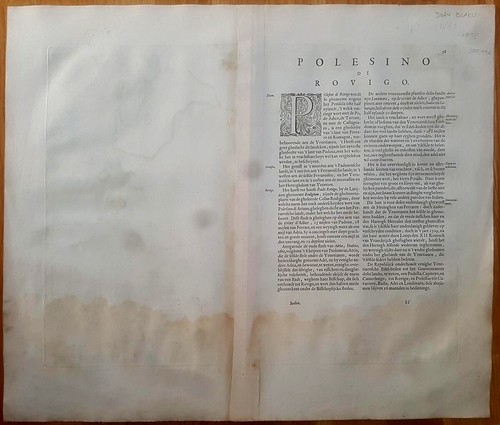 Antique print map geo map 1637 polesino Rovigo Veneto ferrara - Picture 8 of 9