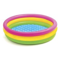 "Intex Babypool \"Sunset Glow\", Wasserbedarf Ca 131L, Aufblasbarer Boden, 3- Ringe"