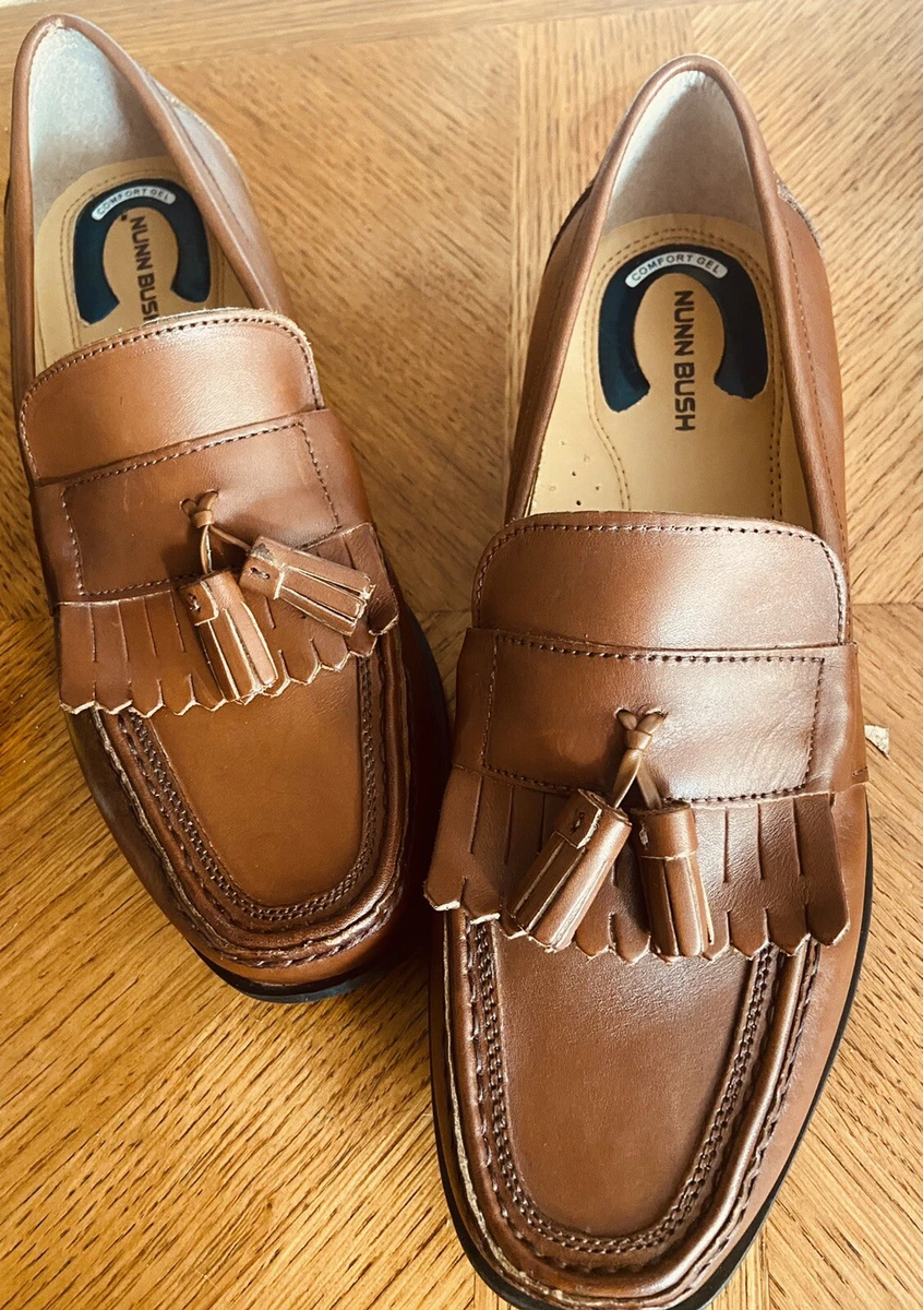 Nunn Bush Mens 12M Brown Leather Comfort Insole Tassel Loafers