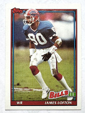 HOF'er JAMES LOFTON Buffalo Bills 1991 Topps Football Card #43