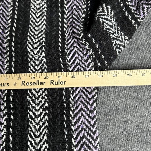 Baja Joe Hoodie Poncho Adult Large Drug Rug Blue Purple Stripe Hippie Pullover - Picture 11 of 13