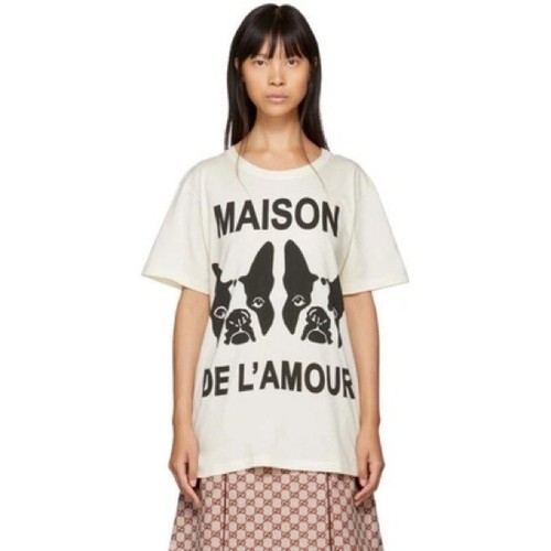 GUCCI Maison De L'Amour $498 Autumn 2019 White 19"x25'' Italy Small S Shirt