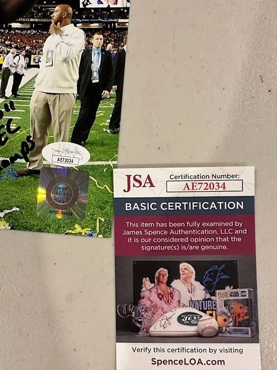 Bennie Logan signed 2011 SEC Champs Autographed LSU Tigers 8x10 Photo JSA - Image 4 of 4