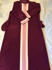 Vtg 1970's Vanity Fair Robe Velour Womens Size 38 Front Zip 2 pockets