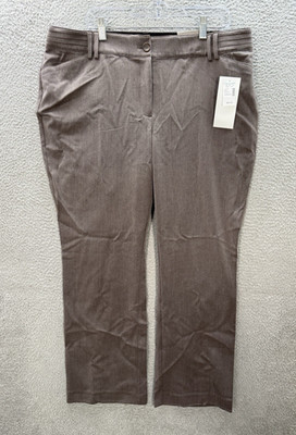 Maurices Pants Womens 18W Gray Classic Fit Trousers Stretch Career Wear NEW