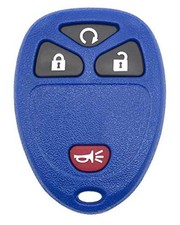 Replacement Key Fob Cover Case fit for 2007 2008 2009-2016 Chevy 4 Buttons Blue
