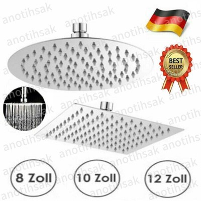 Kopfbrause Rainshower Luxus Edelstahl Regendusche Brausekopf Duschkopf 30cm DHL