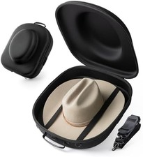 Hard Shell Cowboy Hat Travel Case Holds 2 Hats Large Crushproof Water Resistant