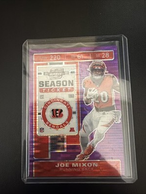 2019 Contenders Optic Football FOTL Purple Pulsar Joe Mixon SSP MINT /21
